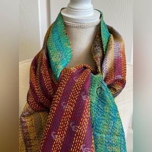 Antique/Vintage Sari Silk Scarf/Wrap